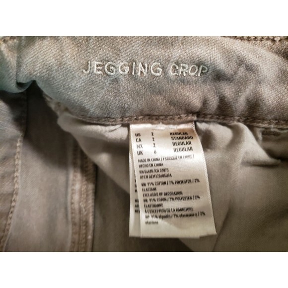 AMERICAN EAGLE 360 SUPER STRETCH Taupe Gray JEGGING CROP JEANS SIZE 2 - Picture 4 of 8